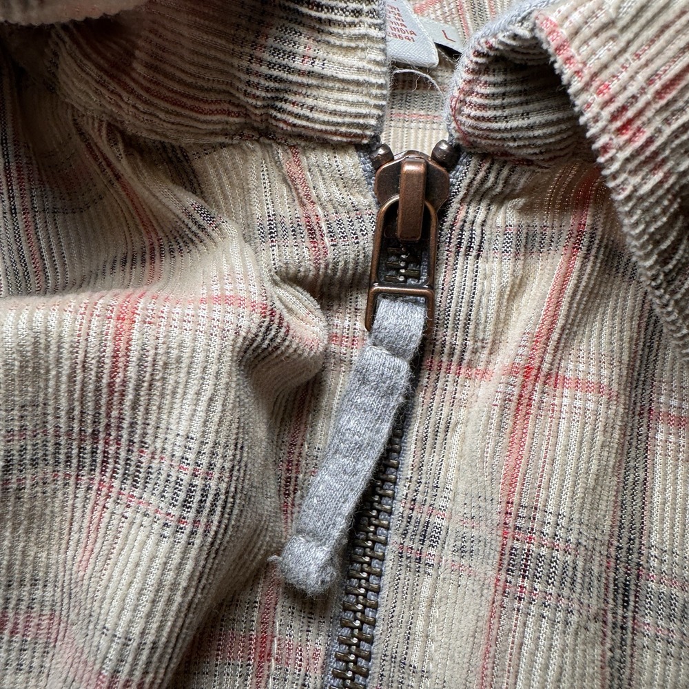Carbon 2 Cobalt Full Zip Shirt Jacket Mens L Beige Corduroy Stripes Cotton Work - Picture 4 of 12